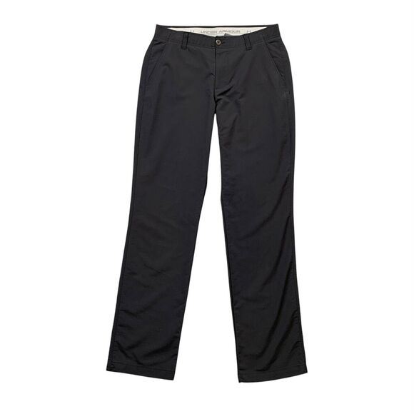 Under Armour Pants Men 34 Black Nylon Blend Match Play Golf Straight Lightweight - Picture 1 of 10